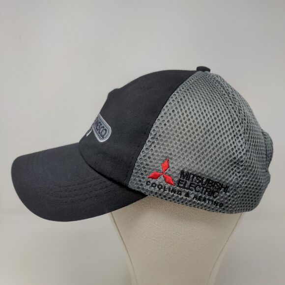Charles D. Jones Co Men's Snapback Mesh Back Hat Black Gray Embroidered Logo - Picture 3 of 7